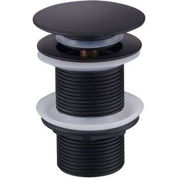 Донный клапан Raglo R600.02.06 click-clack Черный матовый — фото 1, Донные клапаны