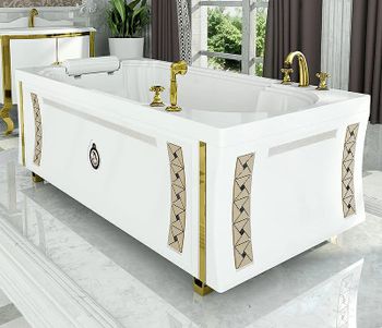Акриловая ванна Radomir Fra Grande Анабель 170x85 4-01-3-0-1-420 Золото без гидромассажа — фото 4, Акриловые ванны