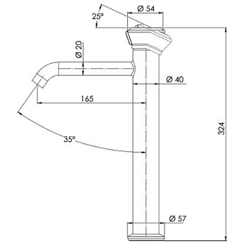 Смеситель для раковины Remer Element ET11LXL Хром — фото 2, Смесители для раковины