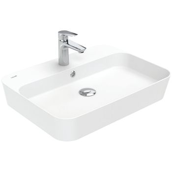 Раковина Creavit Loop 60 LP061-00CB00E-0000 Белая — фото 1, Раковины накладные