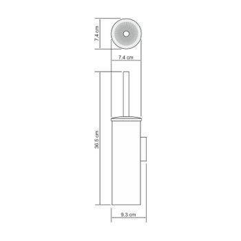 K-1087BLACK Щетка для унитаза подвесная — фото 2, Ершики для унитаза