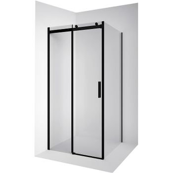 Душевой уголок Ambassador Benefit 120x100 19021201HB-100HB профиль Черный стекло прозрачное — фото 1, Прямоугольные душевые уголки