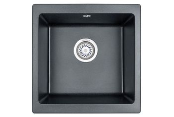 Granula-4451, ШВАРЦ (чёрный металлик), кухонная мойка, кварц — фото 1, Кухонные мойки