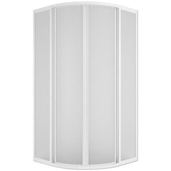 Душевой уголок Melodia della vita Project Tondo 90x90 MCNPT9090PsWt профиль Белый полистирол призма — фото 2, Душевые уголки четверть круга