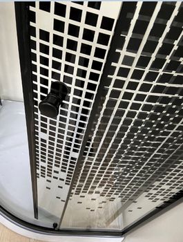 Душевой уголок Niagara Eco NG-007-14BLACK (90х90х195) низкий поддон(13см),черный,стекло мозаика,2 ме — фото 5, Душевые уголки четверть круга