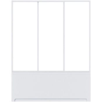 Шторка на ванну Bas Ахин/Атланта/Мальта/Индика/Нептун 170 ШТ00064 профиль Белый стекло прозрачное — фото 1, Шторки для ванной раздвижные