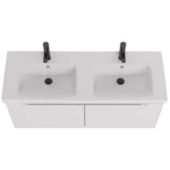 Тумба W, 125 см, подвесная, для умывальника "Гармония" 125 см или стеклянной столешницы W, 2 ящика,  — фото 12, Тумбы под раковину