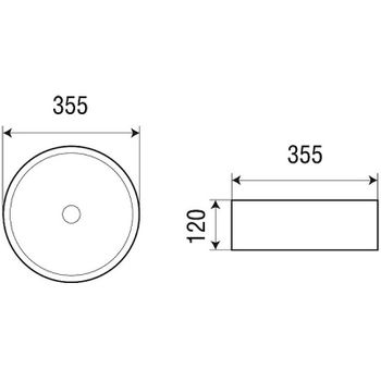 Товар: Раковина-чаша Azario 36 AZ-3134-MW Белая матовая - фото 2 Раковина-чаша Azario 36 AZ-3134-MW Белая матовая — фото 2, Раковины накладные