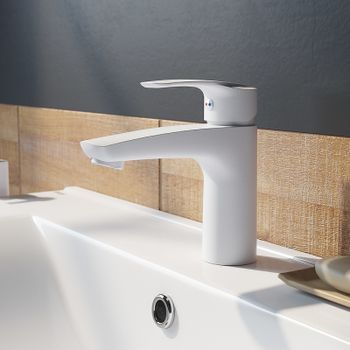 Смеситель для раковины Iddis Ray RAYWT00i01 Белый матовый — фото 4, Смесители для раковины