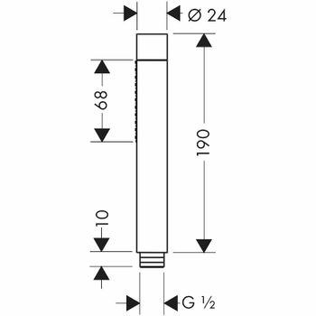 Ручной душ Axor Starck 28532000 Хром — фото 8, Лейки для душа