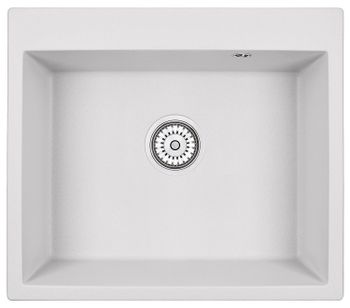 Granula-6001, АРКТИК (БЕЛЫЙ), кухонная мойка, кварц — фото 1, Кухонные мойки