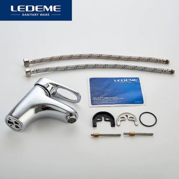 Смеситель для раковины Ledeme H04 1004L Хром — фото 3, Смесители для раковины