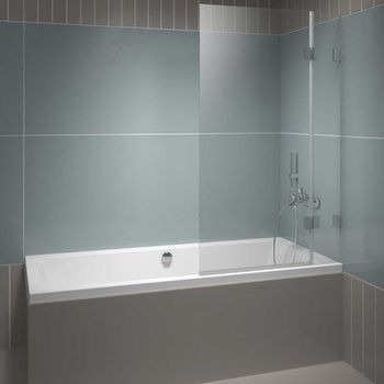 Шторка на ванну Riho VZ Scandic NXT X109 90x150 P G001146120 (GX00192C2) профиль Хром стекло прозрач — фото 1, Шторки для ванной распашные