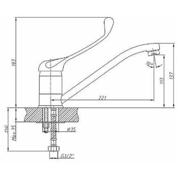 Смеситель для кухни Haiba HB4254 Хром — фото 2, Смесители для кухни