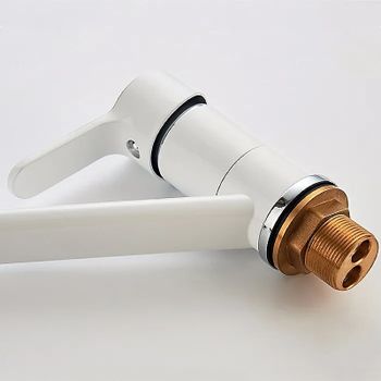 Смеситель для кухни Ledeme H03W 4903-WL Белый Хром — фото 3, Смесители для кухни