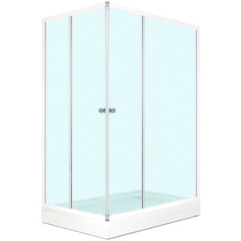 Душевой уголок Melodia della vita Cube 120x80 MCNCB12080MWt профиль Белый стекло матовое — фото 1, Прямоугольные душевые уголки