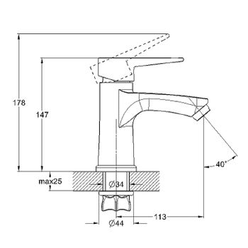 Смеситель для раковины G-Lauf NUD1-A045YB Черный матовый — фото 2, Смесители для раковины
