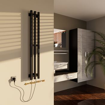 Электрический полотенцесушитель Altasan АргоПроф 120х17 АргоПроф12017ЧМ Черный муар — фото 3, Электрические полотенцесушители