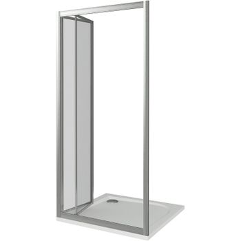 Душевая дверь Good Door Infinity SD-80-G-CH 80 профиль Хром стекло Грейп — фото 4, Складные душевые двери
