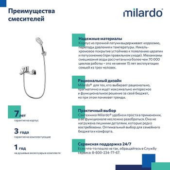 Смеситель для ванны Milardo Rora RORSB00M02 Хром — фото 2, Смеситель для ванны