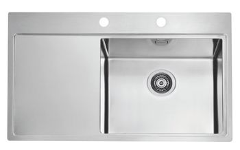 Мойка для кухни PURE 50R KMB-90 860X525 правая в компл. с сифоном 1127252, — фото 1, Кухонные мойки