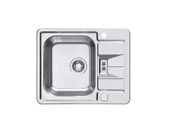 Мойка для кухни LINE MAXIM 60 SAT-90 610X500 LUX в компл. с сифоном 1127248, — фото 1, Кухонные мойки