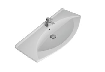 ЛАГУНА, 105 см, мебельный умывальник, керамический — фото 4, Мини-раковины