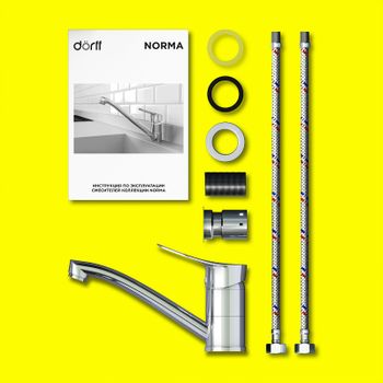 Смеситель для раковины Dorff Norma D1000000 Хром — фото 6, Смесители для раковины