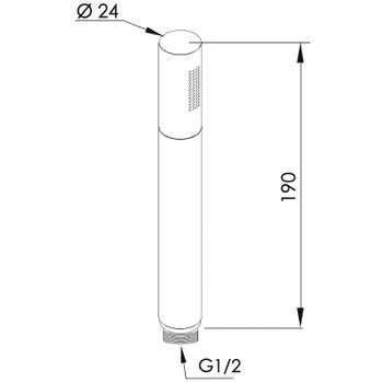 Ручной душ Remer 317MMNOX Черный матовый — фото 3, Лейки для душа