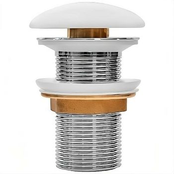 Донный клапан Iddis Optima Home OPHWM00i88 click-clack Белый матовый — фото 1, Донные клапаны