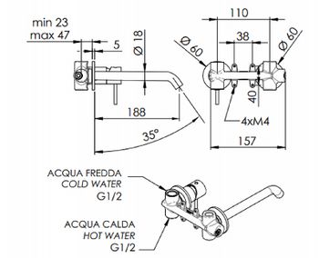 Смеситель для раковины Remer X-Style Inox SSX15PL Нержавеющая сталь — фото 2, Смесители для раковины