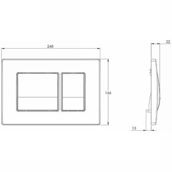 Клавиша смыва Azario AZ-8200-0032 Белая — фото 2, Кнопки смыва