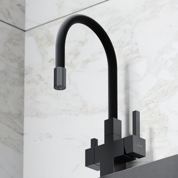 Смеситель для кухни Sancos Arno SC4005MB Черный матовый — фото 2, Смесители для кухни