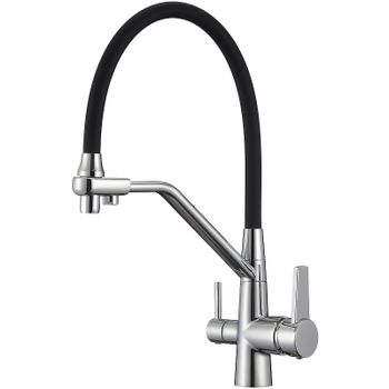 Смеситель для кухни D-Lin D159317 Хром Черный — фото 1, Смесители для кухни