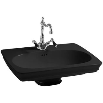 Раковина Artceram Civitas 68 CIL001 03 00 Черная — фото 1, Раковины подвесные