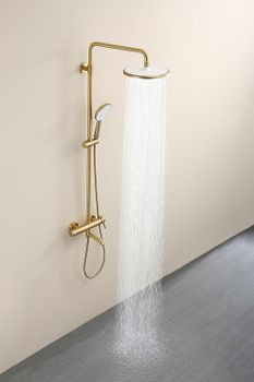 Душевая система Raglo R20.24.03 Золото матовое — фото 3, Душевые стойки