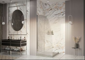 Душевая перегородка Ambassador Walk-in 80х200 15031132 профиль Хром стекло прозрачное — фото 3, Душевые перегородки