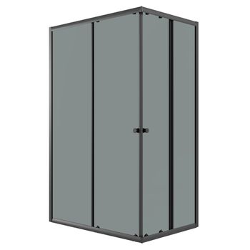 Душевое ограждение Niagara Eco NG-1129-14QT (120х90х190) прямоугольник,раздвижное,черный,стекло тони — фото 3, Прямоугольные душевые уголки