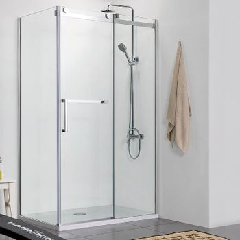 Душевой уголок Azario Vancouver 120х90 AZ-NKF1131-R 900 профиль Серебро стекло прозрачное — фото 1, Прямоугольные душевые уголки