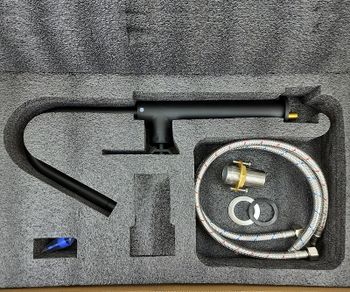 Смеситель для раковины Bronze de Luxe Optima 10188B Черный матовый — фото 3, Смесители для раковины