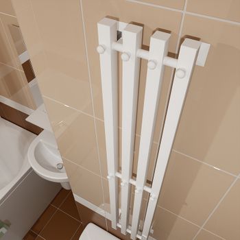 Электрический полотенцесушитель Altasan АргоПроф 120х21 АргоПроф12021БМ Белый матовый — фото 4, Электрические полотенцесушители