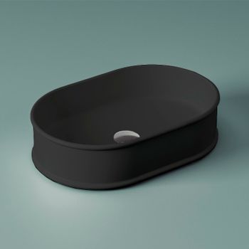 Раковина-чаша Artceram Atelier 60 ATL002 17 00 Черная матовая — фото 3, Раковины накладные