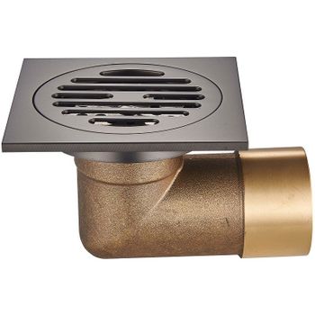 Душевой трап Raglo 100x100 R605.10.09 с решеткой Графит матовый — фото 1, Трапы для душа