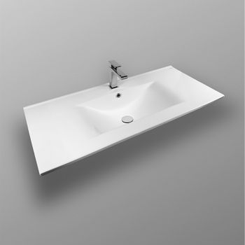 Раковина Bond 100 S05-1000 Белая глянцевая — фото 7, Раковины встраиваемые сверху