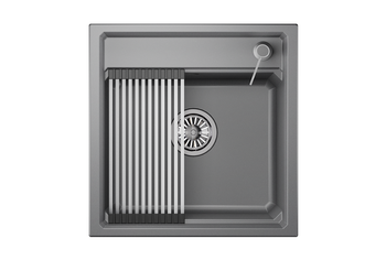 Granula-KS-5002, АЛЮМИНИУМ кухонная мойка, кварц — фото 1, Кухонные мойки
