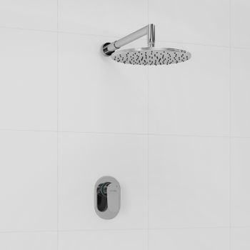 A12030 Встраиваемый комплект для душа с верхней душевой насадкой — фото 1, Встраиваемые душевые комплекты