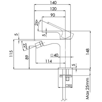 Смеситель для биде Remer Absolute AU22DO Золото глянцевое — фото 2, Смесители для биде