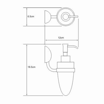 Аксесс Weser K-8699 Дозатор жидкого мыла, навесной (блистер), хром, WasserKRAFT — фото 2, Дозаторы