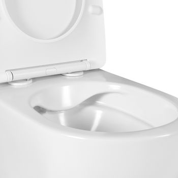 Унитаз подвесной безободковый AQUATEK ЕВРОПА AQ1901-MW 525*360*320 мм, белый матовый, горизонтальный — фото 3, Подвесные унитазы