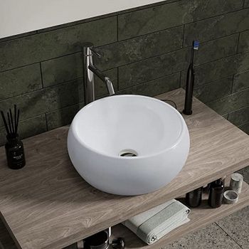 Раковина-чаша Bond 39 S52-390 Белая глянцевая — фото 2, Раковины накладные